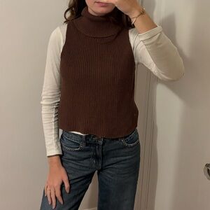 Brown mixology sweater tank worn once